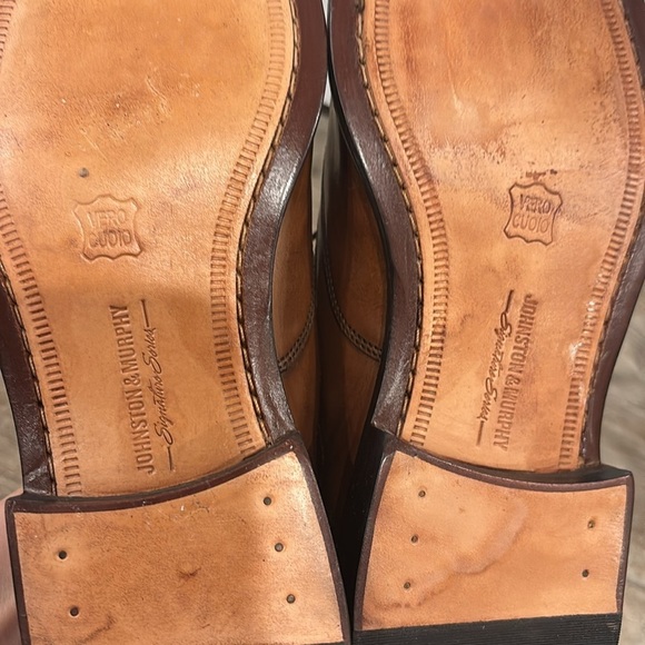Johnston Murphy Vintage Oxford Wingtip Shoe Brown Leather Lace Size 9.5 - Picture 8 of 8